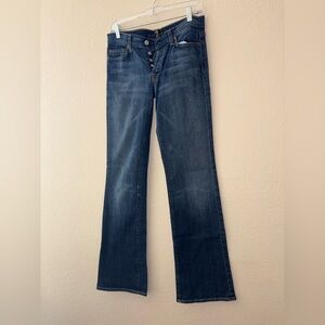 7 For All Mankind Dark Blue Boycut Jeans